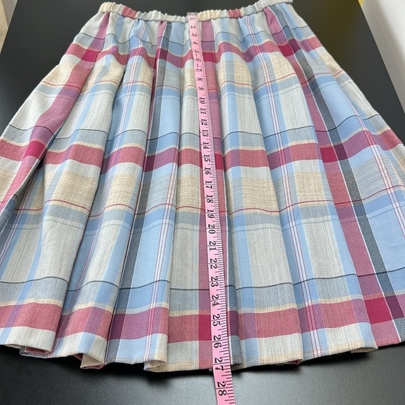 Vtg Pendleton Pleated Virgin Wool A-Line Skirt Size 18 Classic Academia - Picture 8 of 9